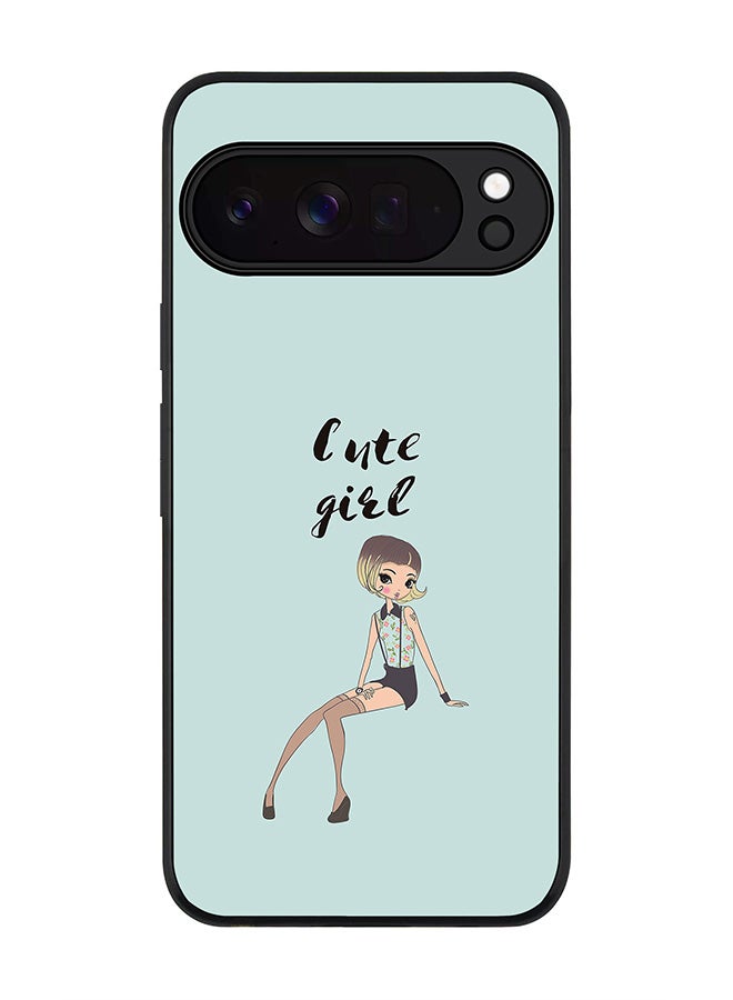 For Google Pixel 10 Pro XL Case,Slim fit Camera Protection, Shockproof Thin Phone cover  - Shy Cute Girl